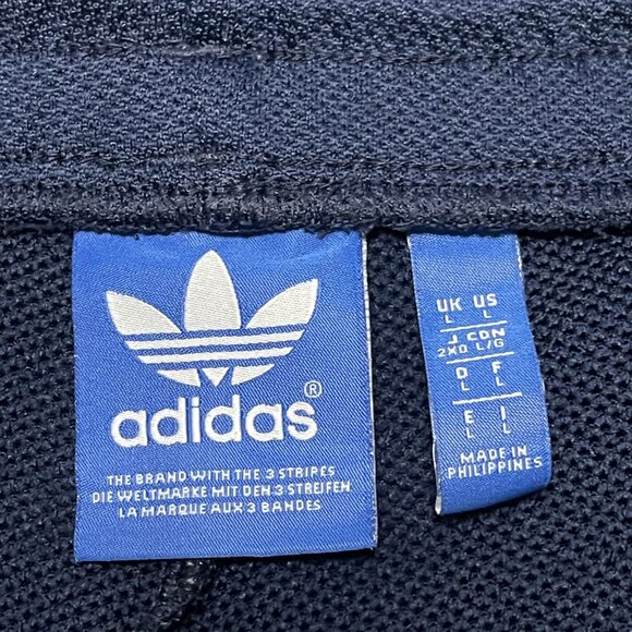 Adidas Navy Blue Athletic Shorts 03 Print Size L Mesh Polyester Mens Sportswear - Picture 4 of 7